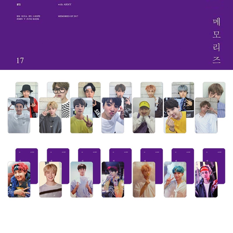 7Pcs/Set K-POP BTS Memories of 2017 Photocards for Fans ARMY