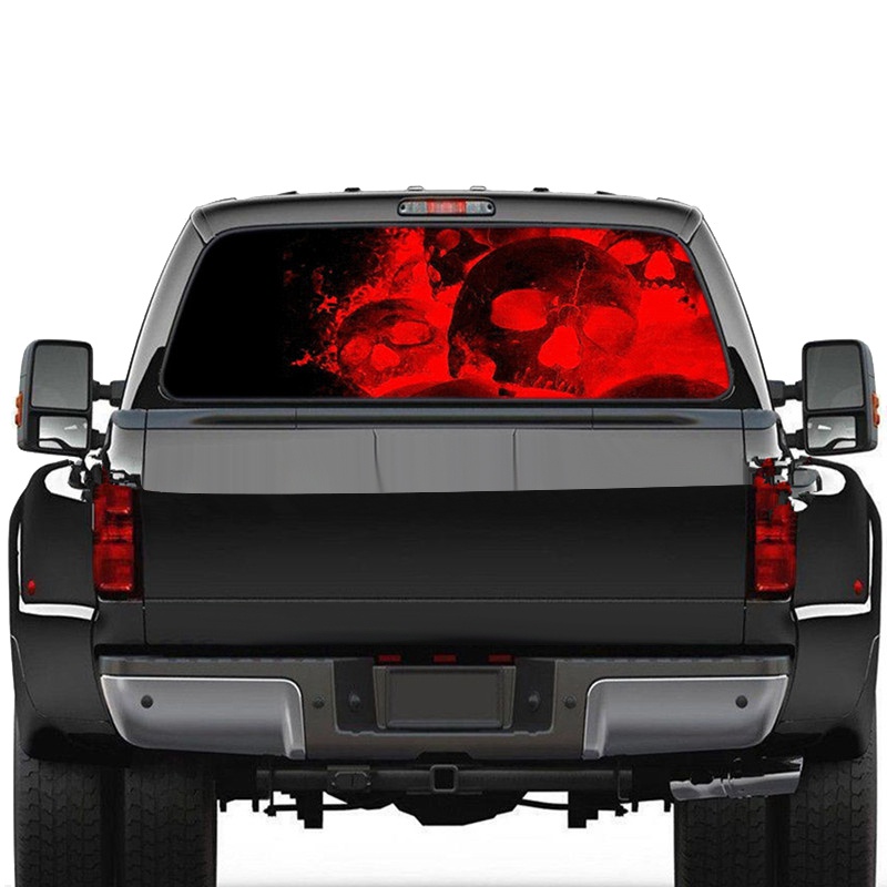 Window Graphic Tint Truck Jeep SUV Skeleton Pirate Sticker 849 