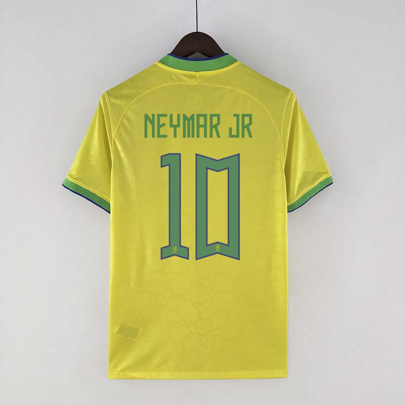 Kid's Neymar Brazil 22/23 Home Nike Authenticity Fútbol Sports Soccer Jersey  & Short *YELLOW-00142* - BELLEZA'S