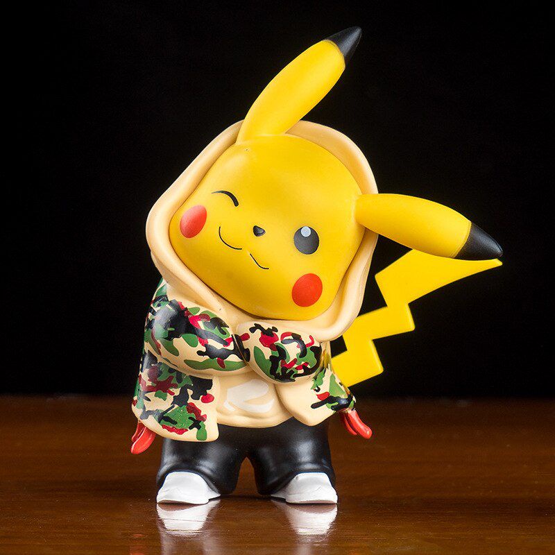Pokemon Anime Pikachu Go Denim Ropa Figura De Acción Cosplay Decoración De  Bolsillo | Shopee Chile