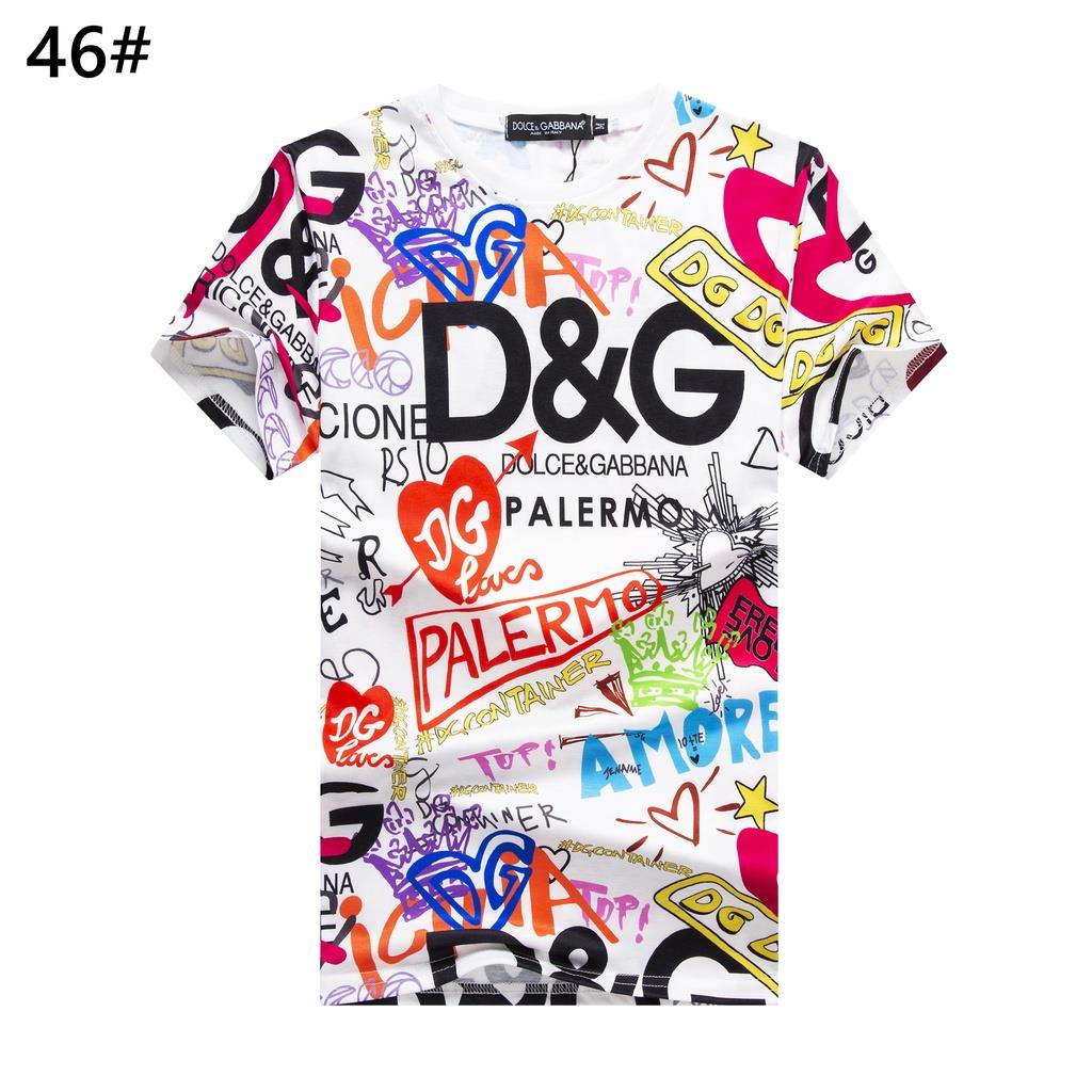 2022 Dolce & Gabbana D G Diseñador De Lujo Cuello Redondo Camiseta De Manga  Corta Marca Ángeles Camisa Ropa Letra Spray Sprin | Shopee Chile