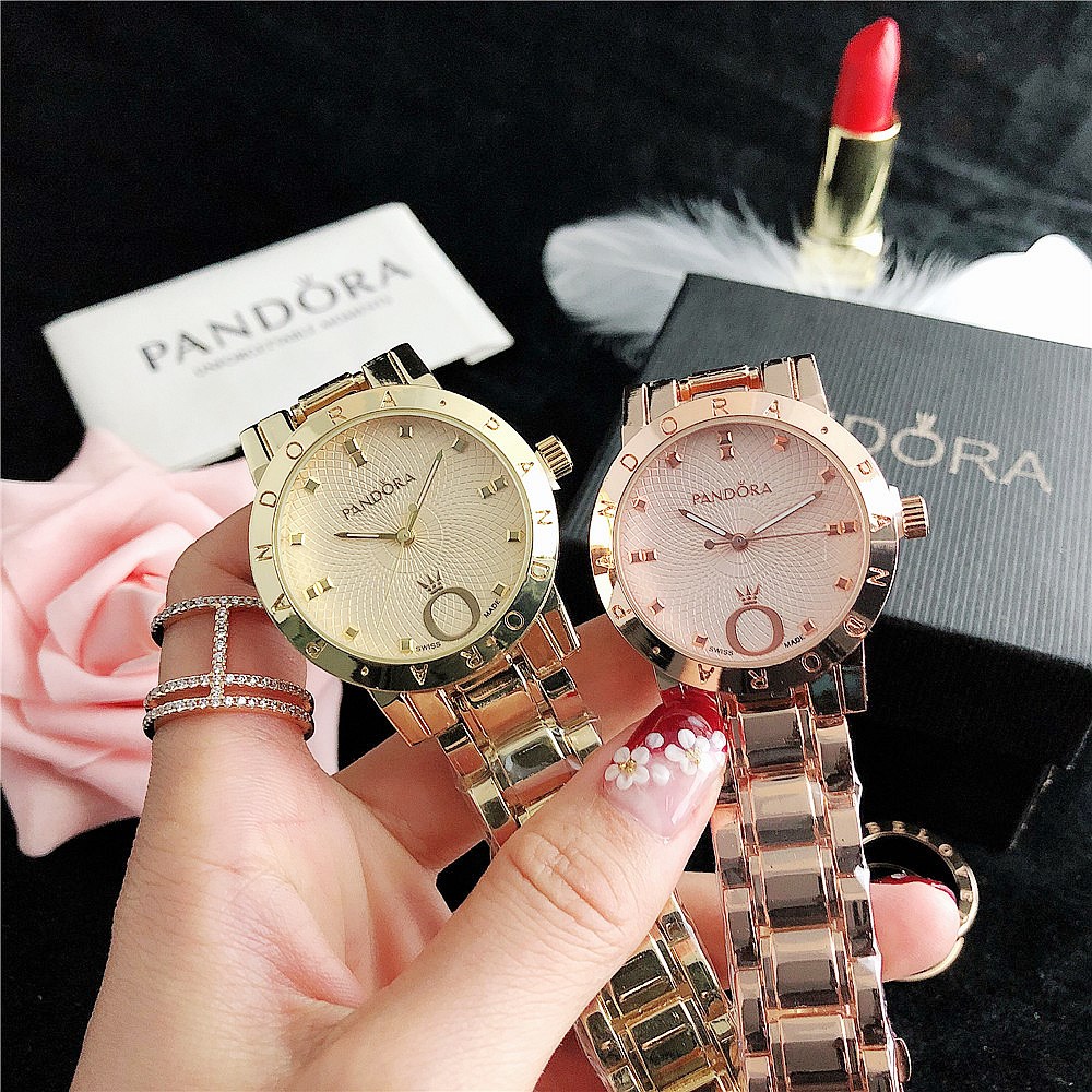 Tremendo carbón lápiz Pandora Lujo De Las Mujeres De Acero Inoxidable Casual Moda Reloj Para Jam  Tangan Wanita Novia | Shopee Chile