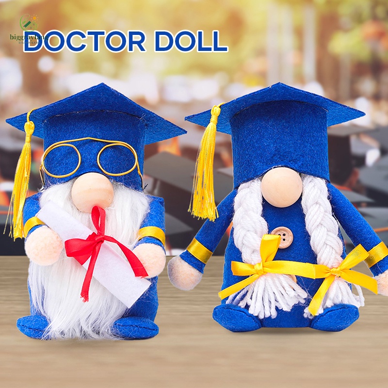 1/2 piezas de muñecas de peluche de pareja de Gnome graduados con gafas y  gorra de trinchera estudiante temática de juguete enano decoración de  regalo para el hogar | Shopee Chile