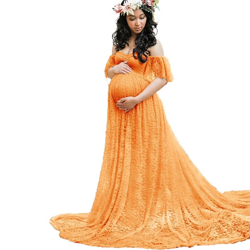 Nuevo Listo Stock Largo Maternidad Fotografía Props Embarazo Vestido  Vestidos Para Sesión De Fotos Embarazada De Encaje Maxi | Shopee Chile
