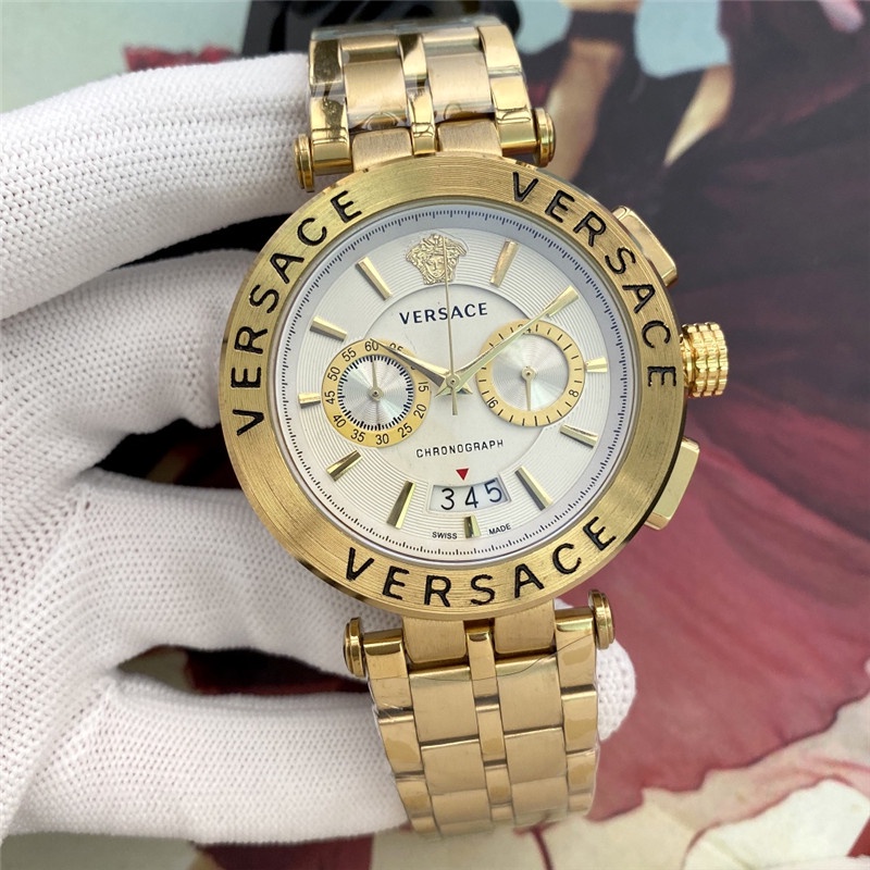 Versace reloj deportivo para hombre función completa ajuste de fecha  cronógrafo de moda | Shopee Chile