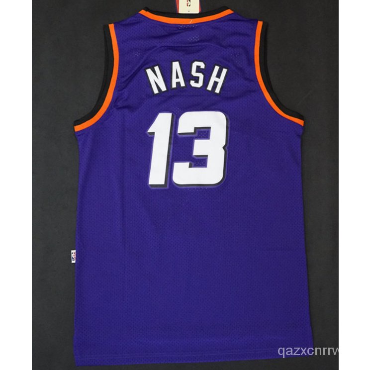 Steve Nash #13-Phoenix Suns-New Fabric Embroidered Jersey Sleeveless Shirt S-XXL LDFN Mens Basketball Jersey 