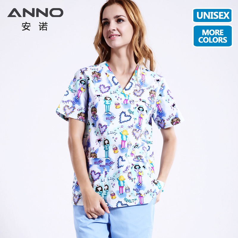 ANNO Ropa Médica Exfoliantes Tops Pantalones De Manga Corta Verano Nuse  Camisa De Trabajo Hospital Enfermería Uniforme Para Mujeres Hombres Algodón  Salud Y Belleza Cuidado De La Clínica Traje Quirúrgico | Shopee