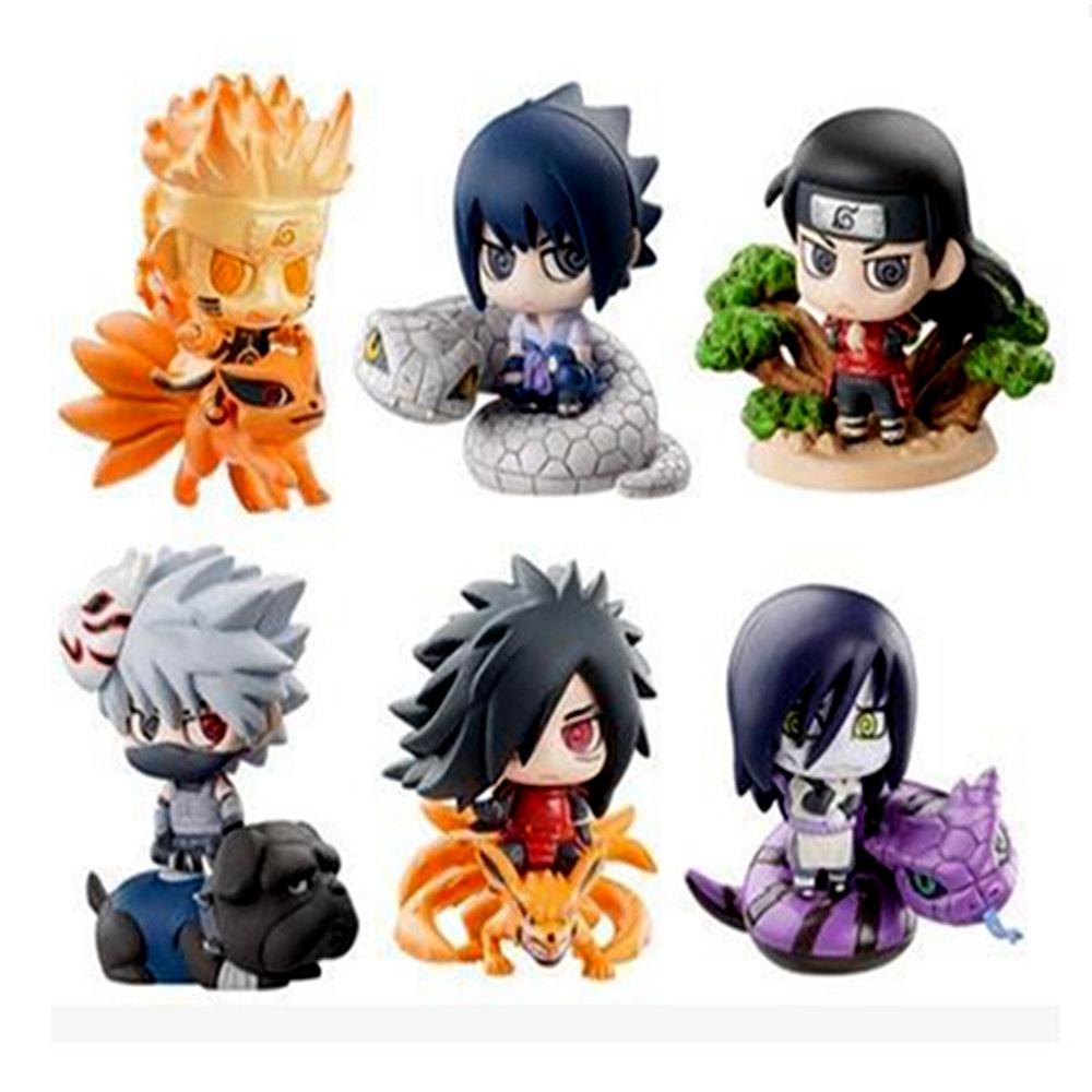 6 Unidsset De Dibujos Animados Naruto Figura De Acción Lindo Gaara Sasuke Kakashi Itachi Ninja 4896