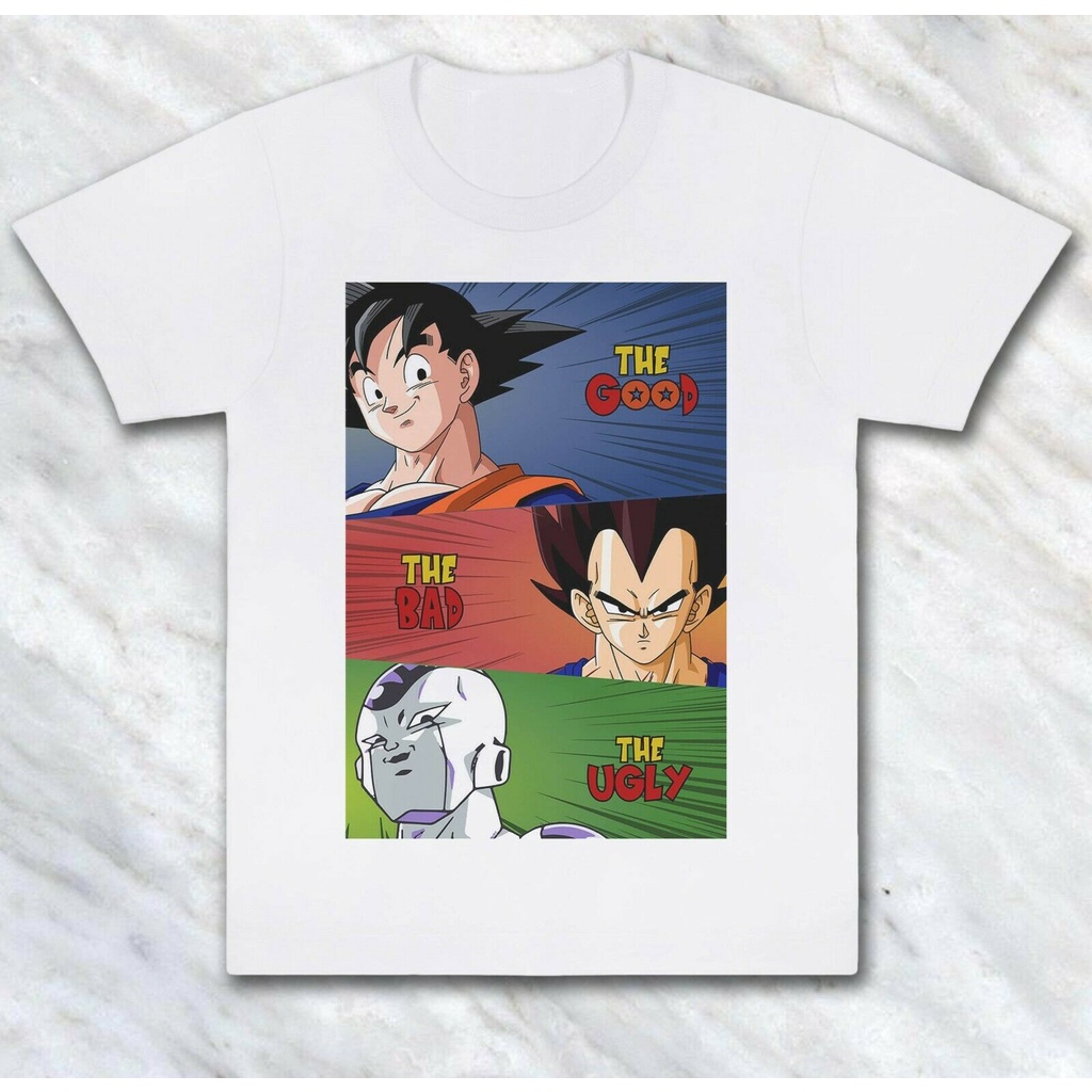Dragon Ball El Bueno El Malo El Feo Goku Blanco Tee Good Store Moda Unsiex  Camiseta | Shopee Chile