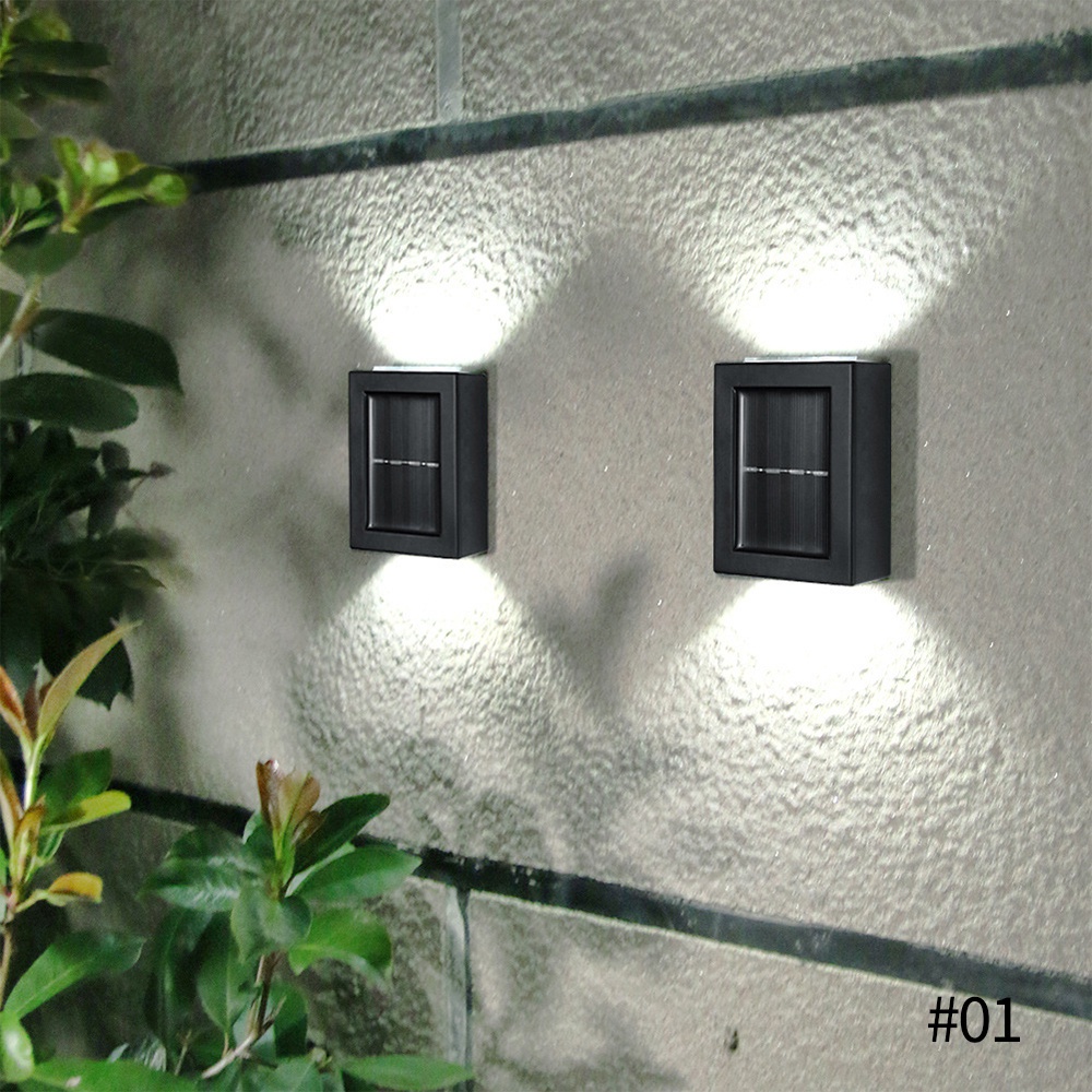 OSALADI Lámpara Solar LED de Pared para Exteriores para Valla de jardín marrón Vintage para Montar en la Pared Resistente al Agua Hexagonal 