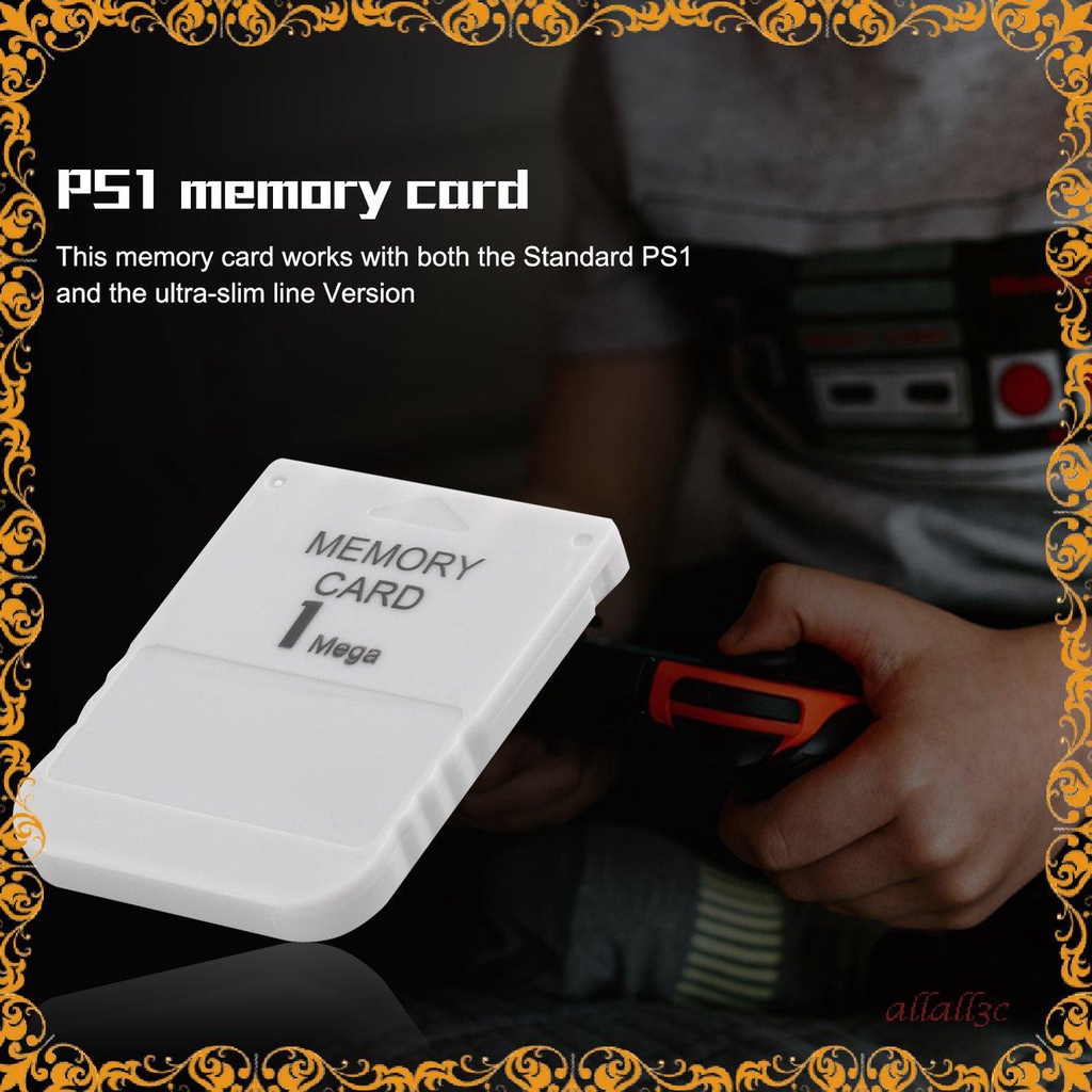 Losenlli Tarjeta de Memoria PS1 1 Tarjeta de Memoria Mega para Playstation 1 Un Juego de PS1 PSX Útil Práctico Asequible Blanco 1M 1MB 