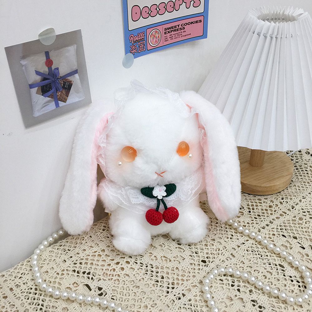 japonés Lolita bolsas de hombro para las niñas Cosplay felpa de Lop oreja de conejo de la bolsa de mensajero Juguete Pequeño teléfono bolsa #pink eye 