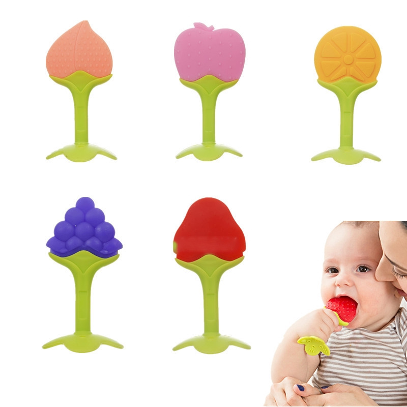 exageración En segundo lugar Volverse Mordedor para bebés Mordedor de silicona con forma de frutas y verduras  Mordedor de frutas seguro para juguetes | Shopee Chile