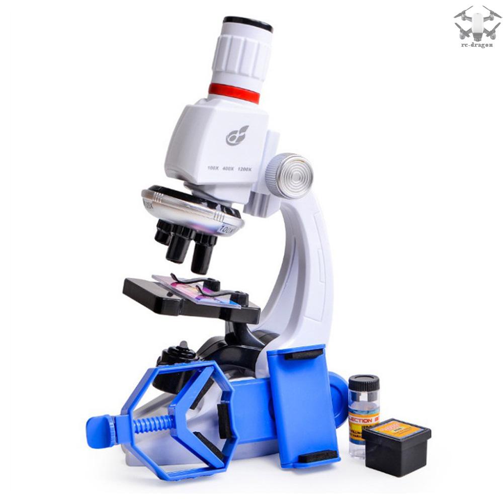 Microscopio de simulación Microscopio de juguete de alta definición 1200 veces Microscopio Ciencia y Educación Juguetes para niños 