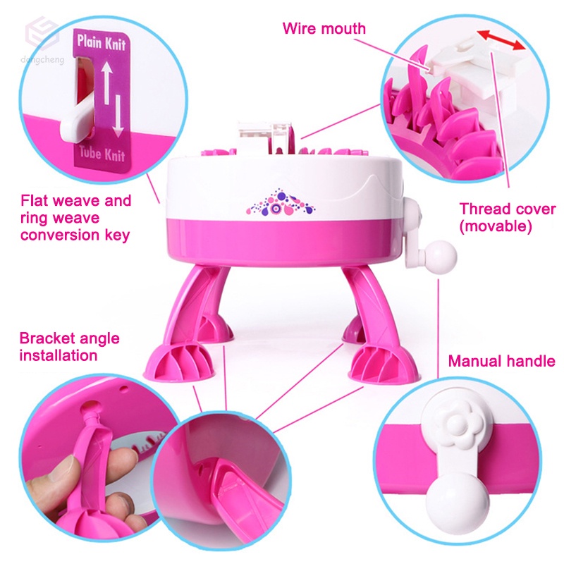 Ideal para Principiantes Máquina de Tejer tejedora de Carrete Manual para Calcetines Pulseras de joyería DIY Hecho a Mano 