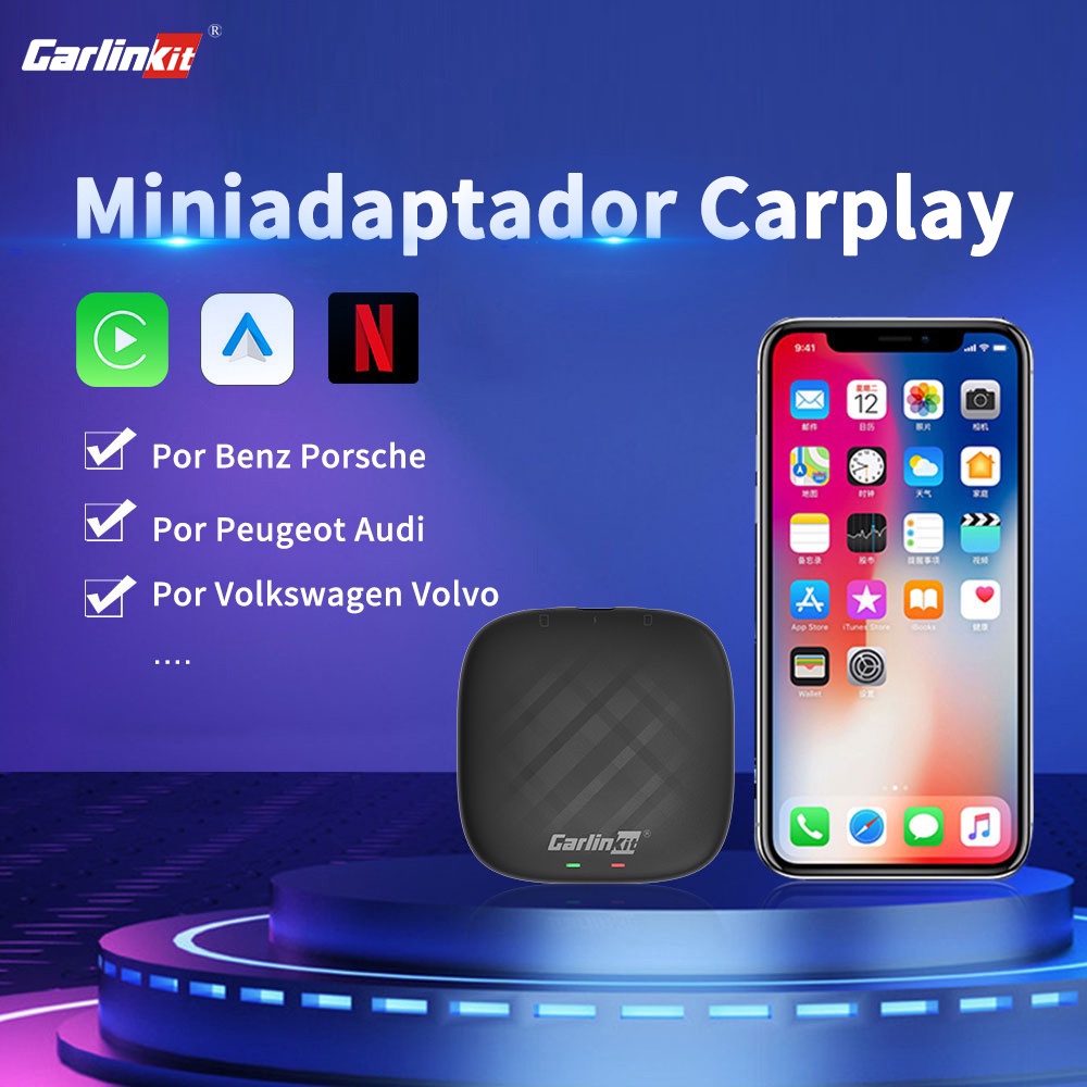 2022 Nuevas llegadas Carlinkit AI Box Dongle con 2 cables para Carplay