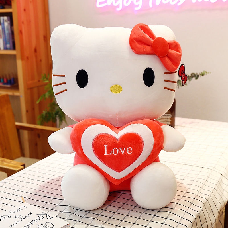 KT Cat Pillow Doll Doll Almohada Regalo de año Nuevo Abrazo Rosa 35cm WYSTLDR Vibrato con el Mismo Juguete de Peluche Hello Kitty Hello Kitty Regalo de cumpleaños 