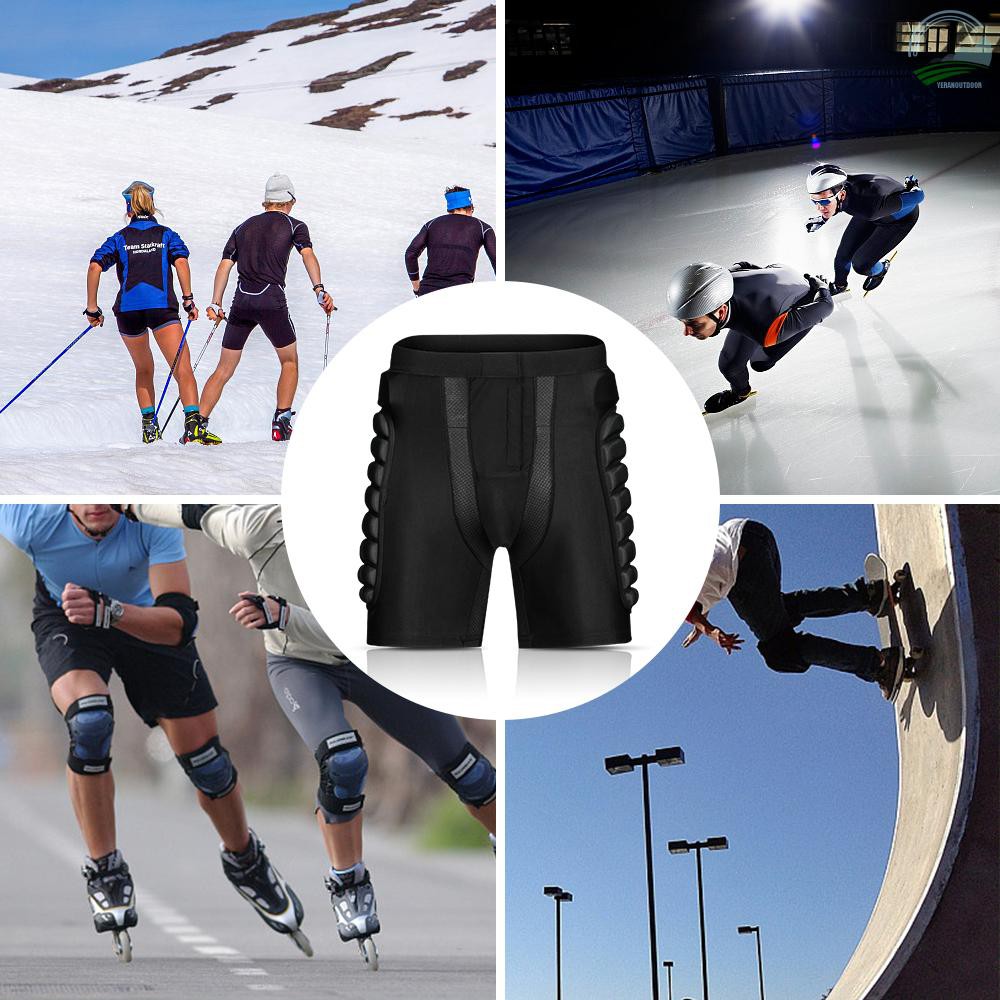 TOMSHOO Pantalones Acolchados con protección de Cadera para Patinaje y Esquí M,L,XL,XXL 