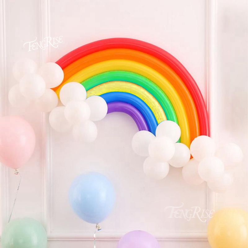 38 Pzs Globos De Arco Iris Latex De Color En Forma De Nube Para Decoracion De Fiesta De Cumpleanos Bebe Boda Compromiso Aniversario Festival Shopee Chile