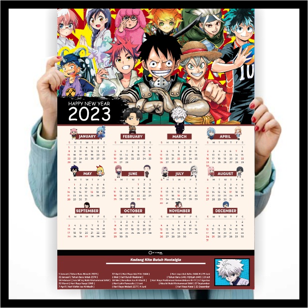 Calendario Anime 2025 2025 calendario Masehi Spy x familia Haikyuu