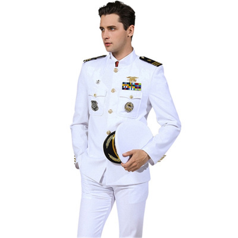 Venta Caliente Estándar Armada Uniforme Blanco Militar Ropa De Los Hombres  Americano Formal Atuendo Trajes Chaqueta + Pantalones | Shopee Chile