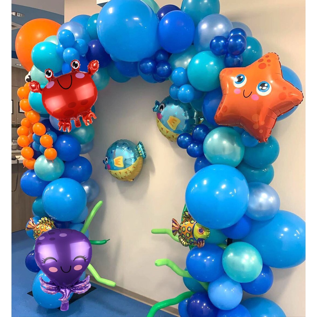 Cumpleaños Diversión bajo el mar Foil Balloon 18" suministros de Fiesta de Cumpleaños 