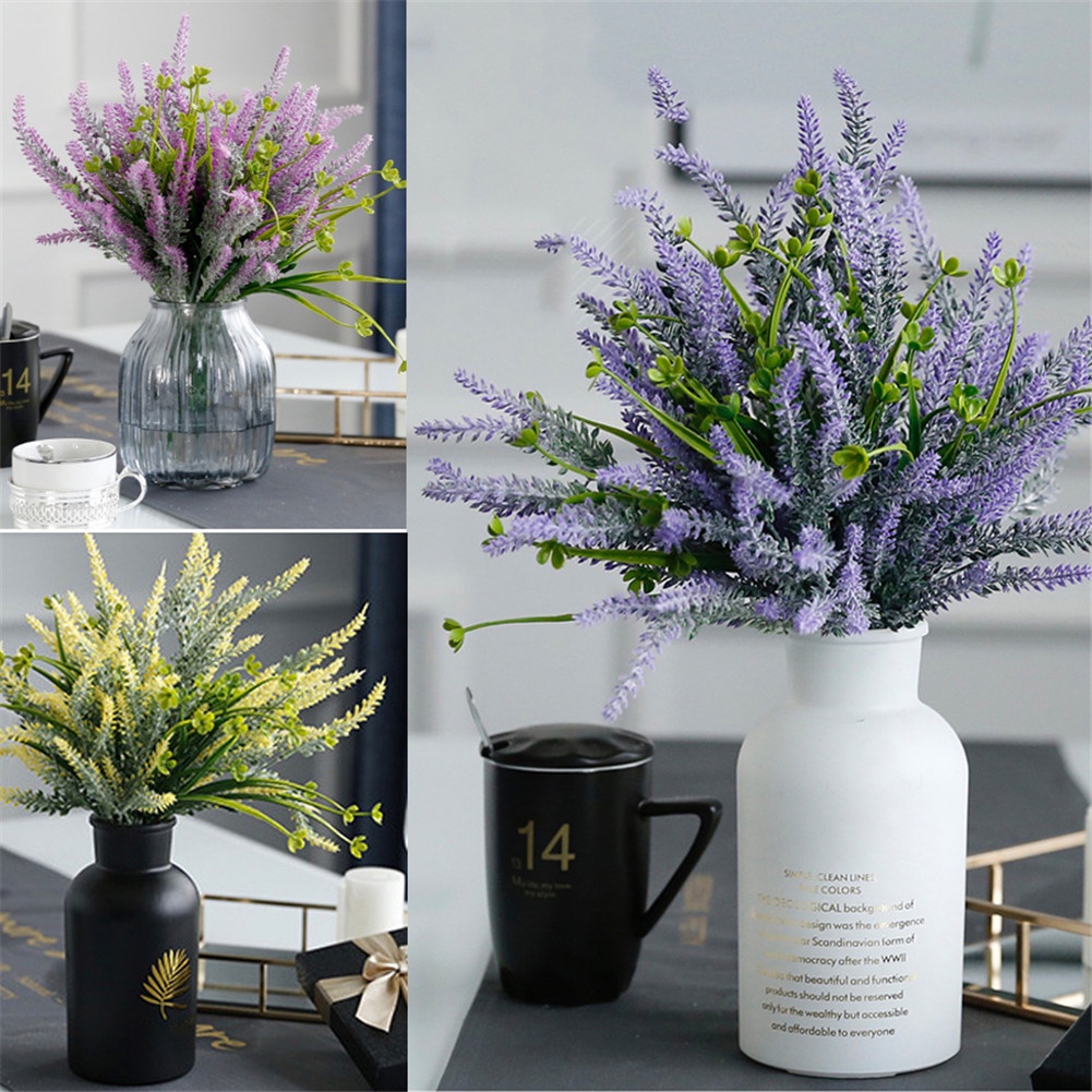  1pc flor artificial lavanda plantas al aire libre boda jardín  casa diy decoración | Shopee Chile