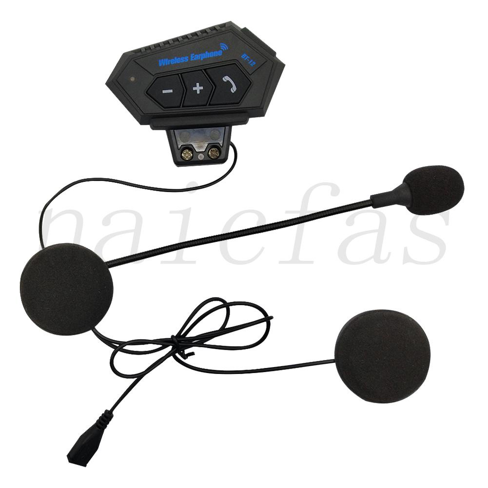 Bt12 manos libres Bluetooth V auriculares para motocicleta casco de moto  intercomunicador | Shopee Chile