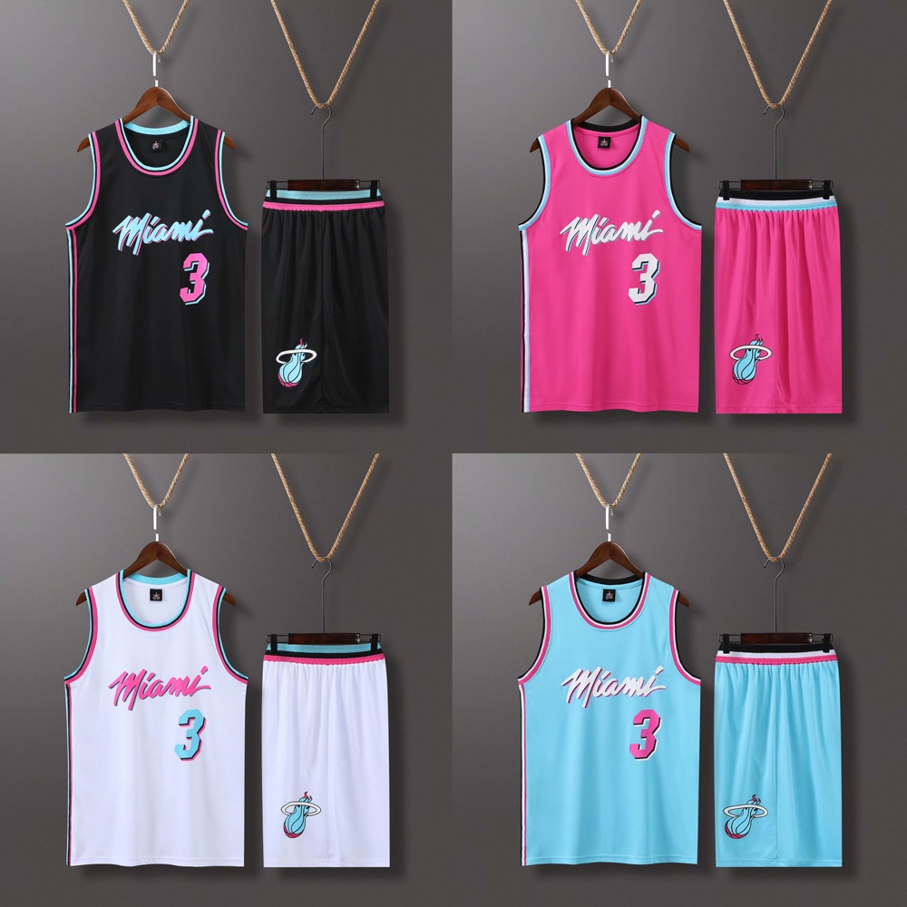 MZ nba miami heat 3 dwyane wade jersey city versión baloncesto ropa para  hombres | Shopee Chile