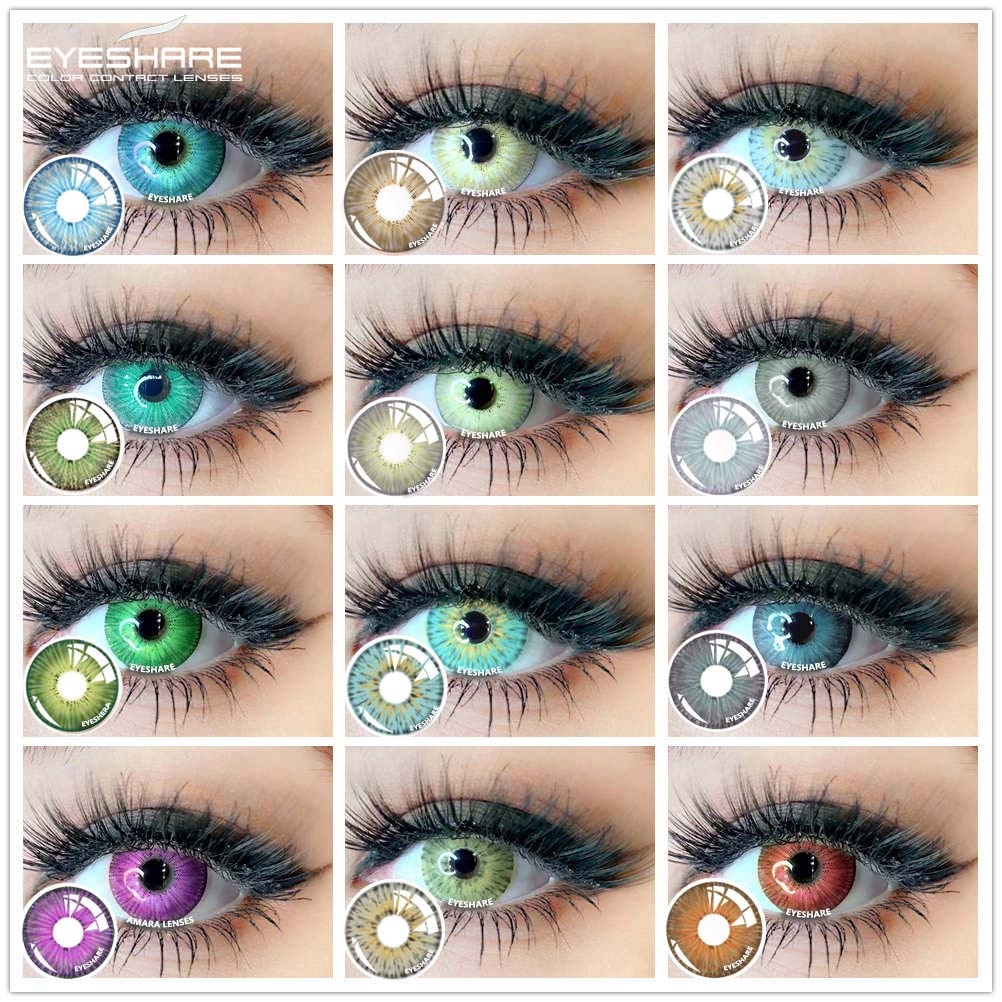 Eyeshare Lente Par De Lentes De Contacto De Colores De La Serie New York Pro Para Ojos Cosplay