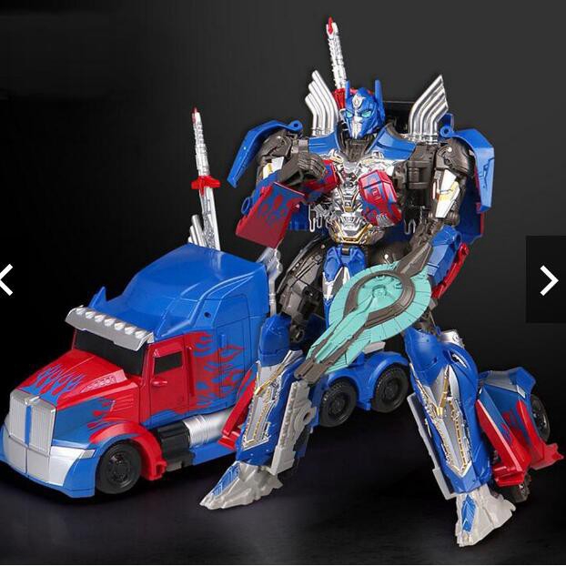 Transformers de la última guerra de Caballero Optimus Prime Coche Niños Figuras de Acción Juguetes 