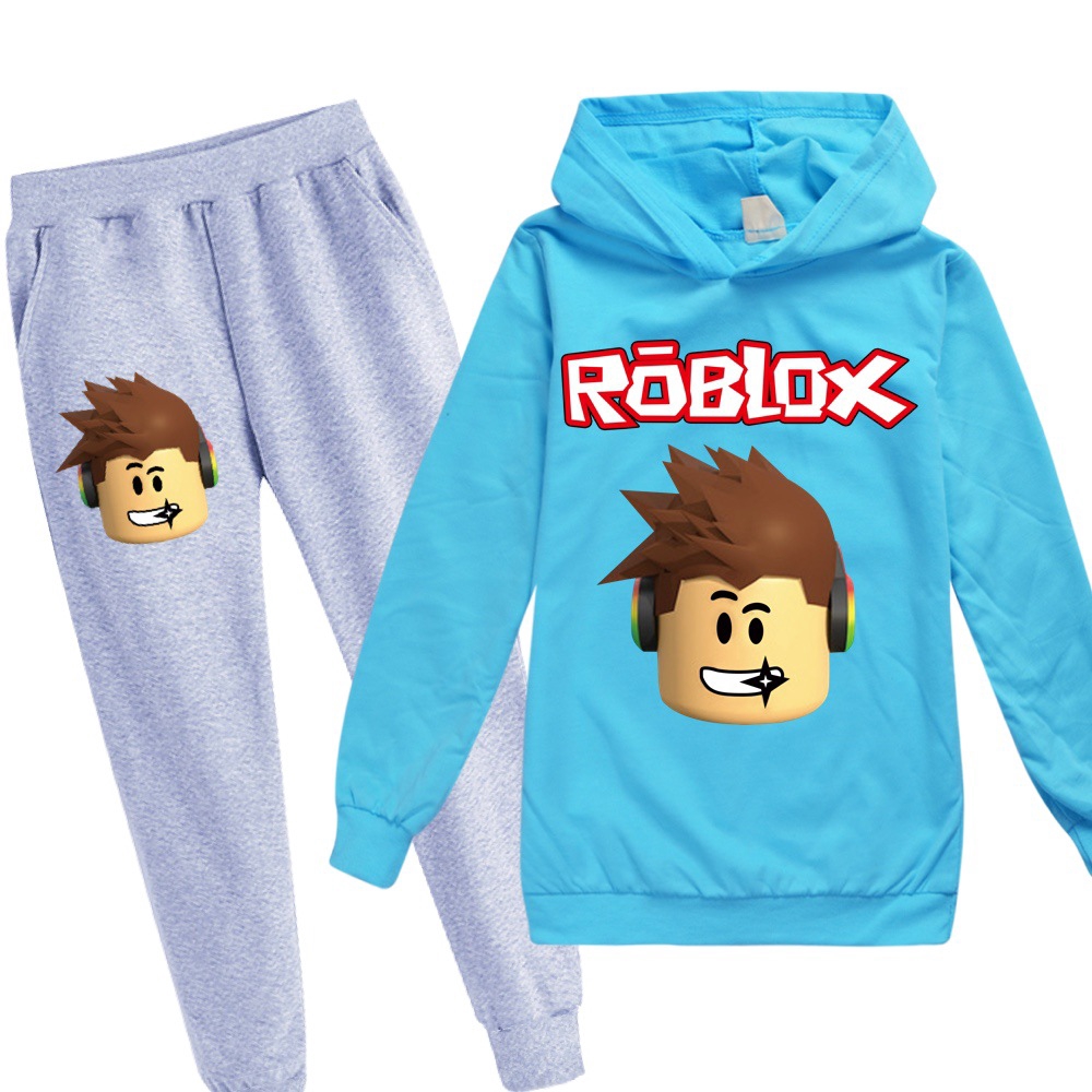 Ready Stocks Roblox Kids Hoodies Pants Suit For Boys And Girls Two Pieces Set Children S Clothing Shopee Chile