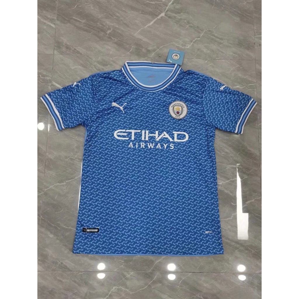 Camiseta de casa del Manchester City para niños de la Temporada 2022/23 Equipo Azul Claro 