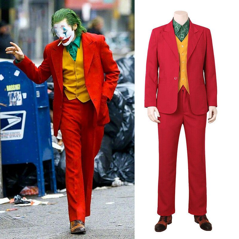 4pcs traje de película joker disfraz arthur fleck conjunto payaso halloween cosplay disfraz | Shopee Chile