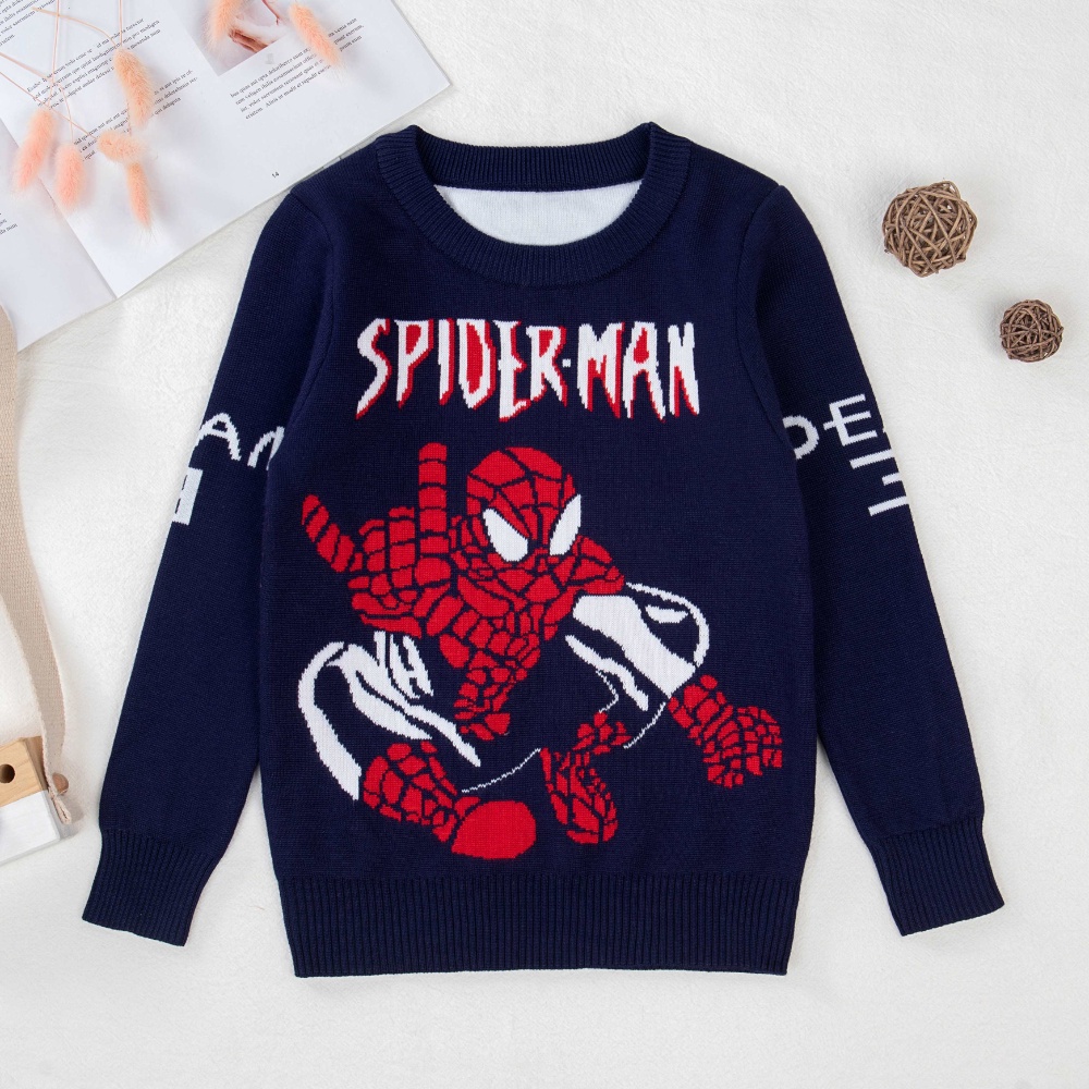 Suéter De Spiderman Para Niños , Más Acolchado De Terciopelo , Punto |  Shopee Chile