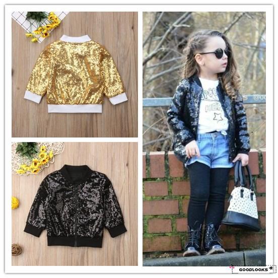 HGL Abrigo De Invierno Con Lentejuelas Para Niñas Chaqueta De Moda Ropa  Exterior | Shopee Chile