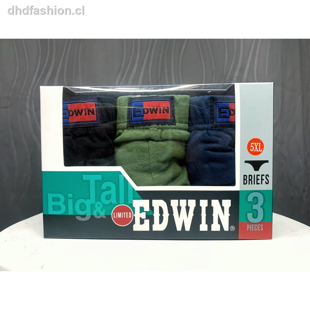 Edwin Ropa Interior Para Hombre Algodón Grande Y Alto E/B Mini (3 Piezas)  EV6023-3 | Shopee Chile
