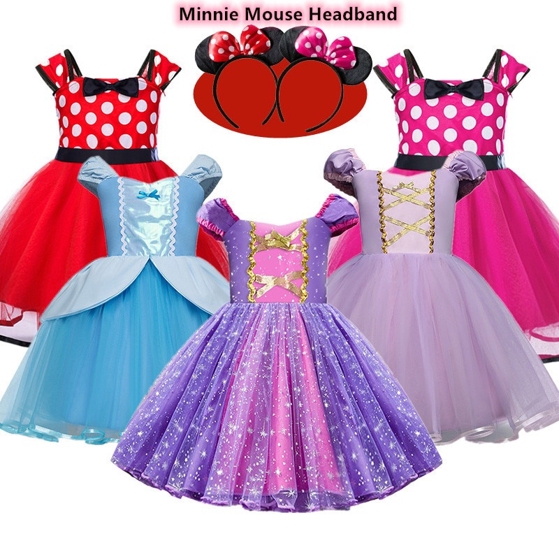 Vestido de verano para niña, vestido de princesa Sofía, disfraces de Minnie  Mouse, vestido de Cosplay de Halloween para niños, vestido de fiesta para  niñas pequeñas | Shopee Chile
