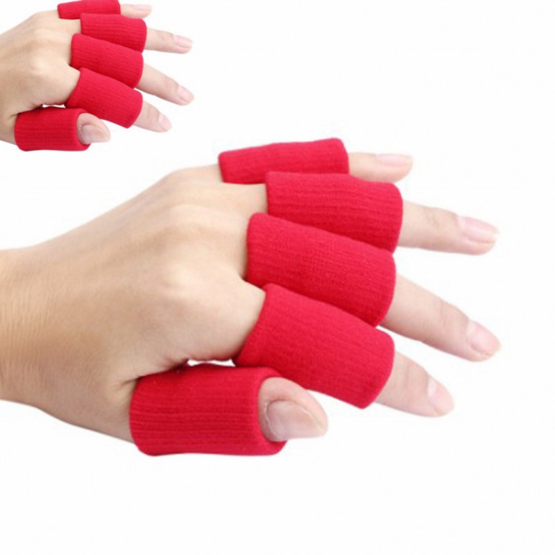 Capacitación de Artritis Deportes al Aire Libre Protector Mangas Elástico dedo de apoyo 10 un. 