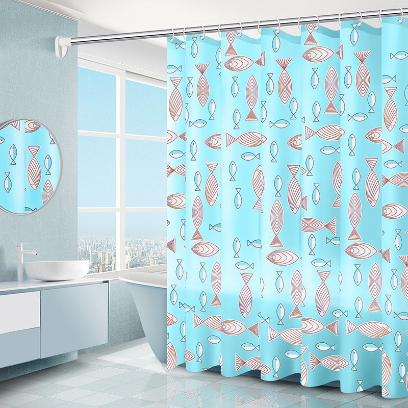 3 piezas 3d impresión digital baño impermeable cortina de ducha tela de poliéster 