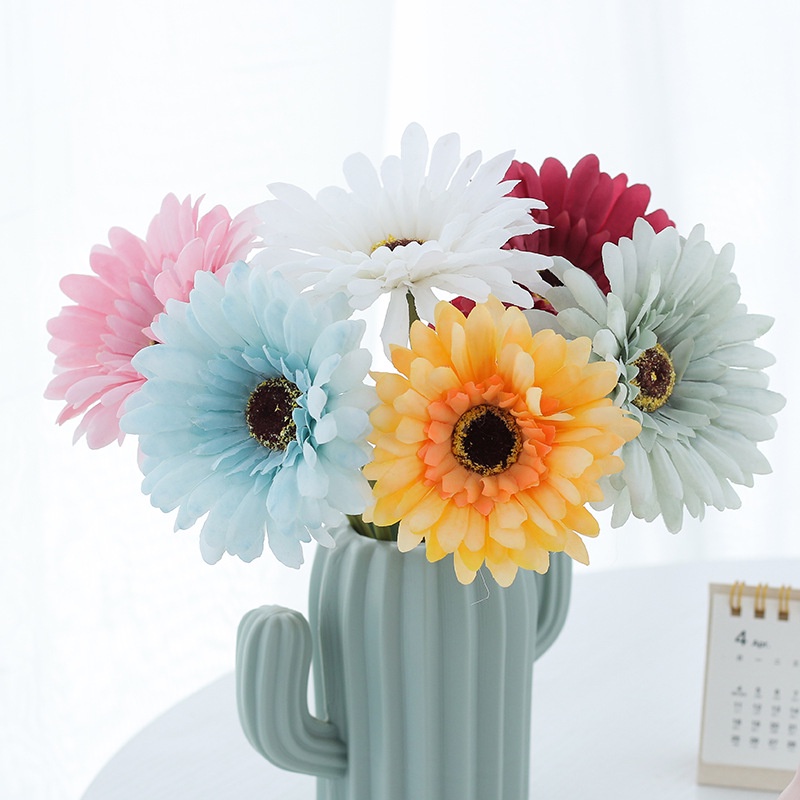 Decoración Del Hogar] Piezas De Estilo Nórdico Artificial Margarita  Flor/Multicolor Tela De Seda Gerbera Para Bricolaje Novia Sosteniendo  Flores Para Oficina , Hotel , Casa Boda Fiesta | Shopee Chile