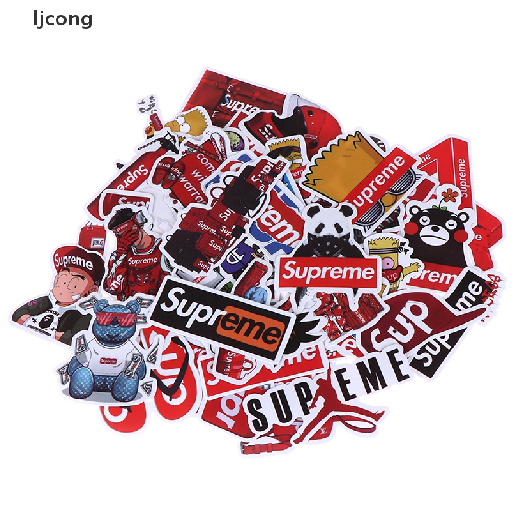 50PCS Supreme Graffiti Sticker Pack Car Laptop Vinyl Decal Car Luggage Stickers 
