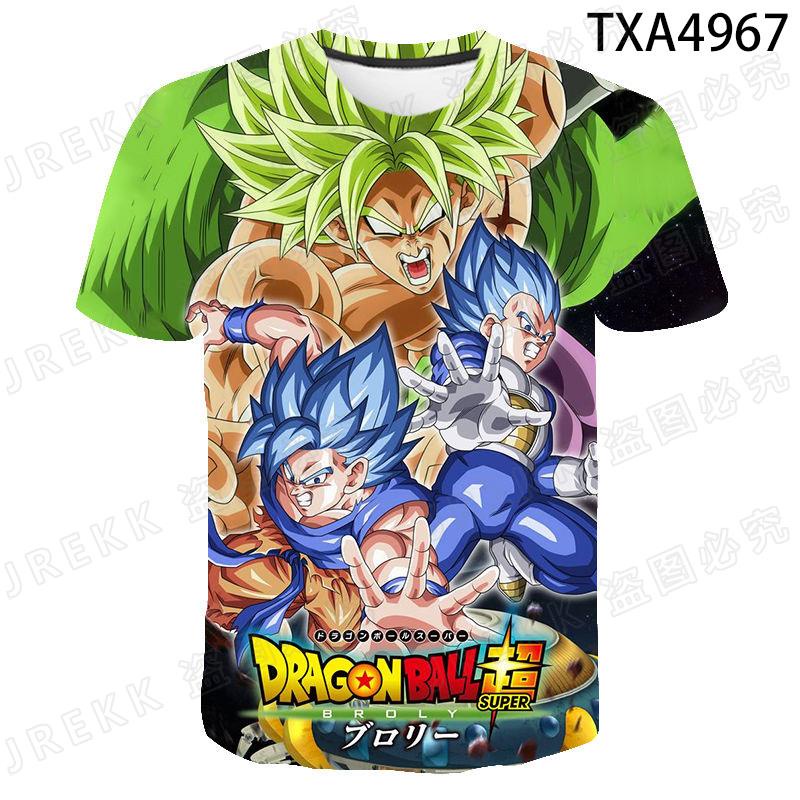 dragon ball son goku camiseta niños anime impreso 3d niño niña gráficos  manga corta camiseta salvaje casual moda top polera | Shopee Chile