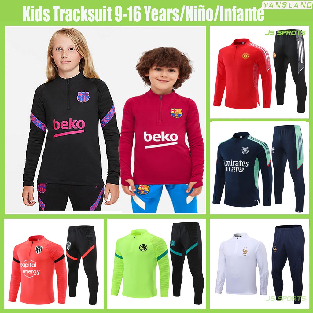 22-23 Niños 9-16 Años Traje De Entrenamiento Ropa Deportiva Fútbol REAL  BERIS , Manchester United , Atlético Madrid , ARSENAL , INTER Milán ,  LIVERPOOL , Francia , PORTUGAL | Shopee Chile