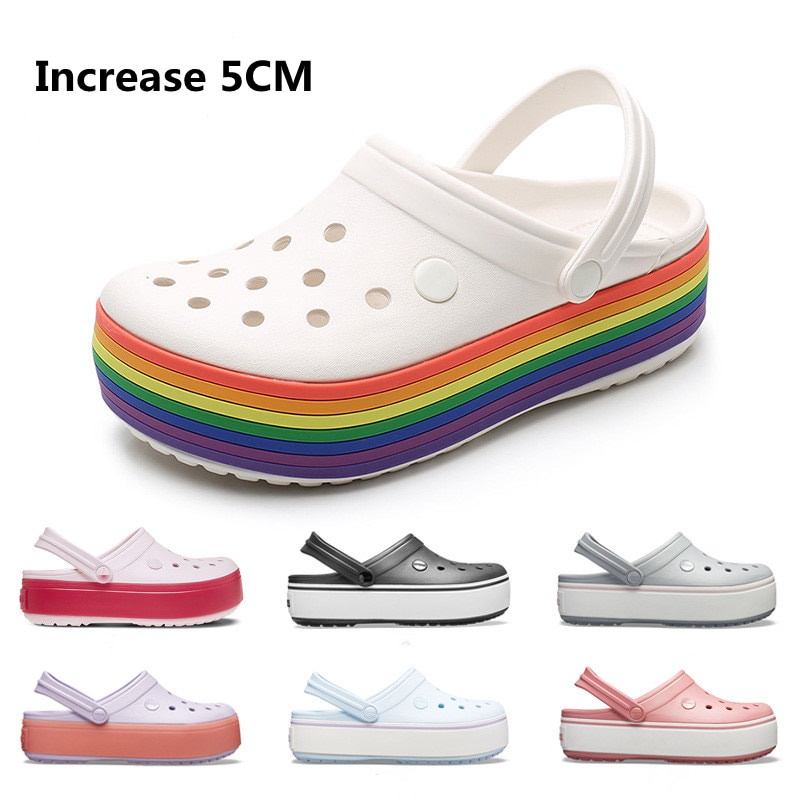 Sandalias Crocs Zapatos De Mujer Plataforma | Shopee Chile