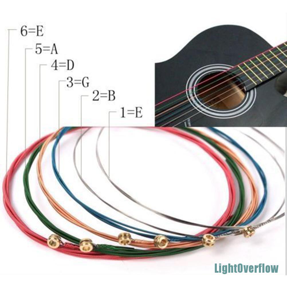 Corrección rodillo Asalto LightOverflow] Nuevo Un Juego De 6 Cuerdas De Colores Arco Iris Para  Accesorio De Guitarra Acústica , Coloridos Fash | Shopee Chile