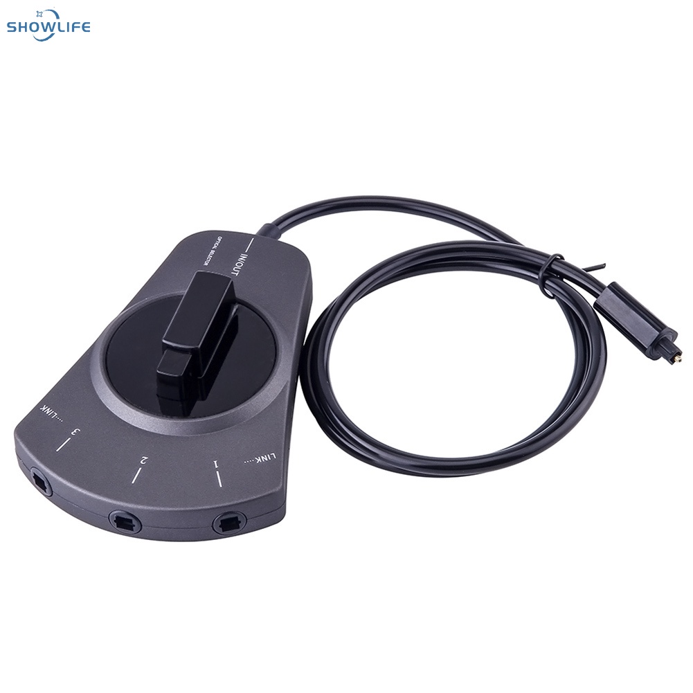 Interruptor De Audio Optico Digital De 3 Vias Selector De Cable Spdif Toslink Hub Para Reproductor De Cd Shopee Chile