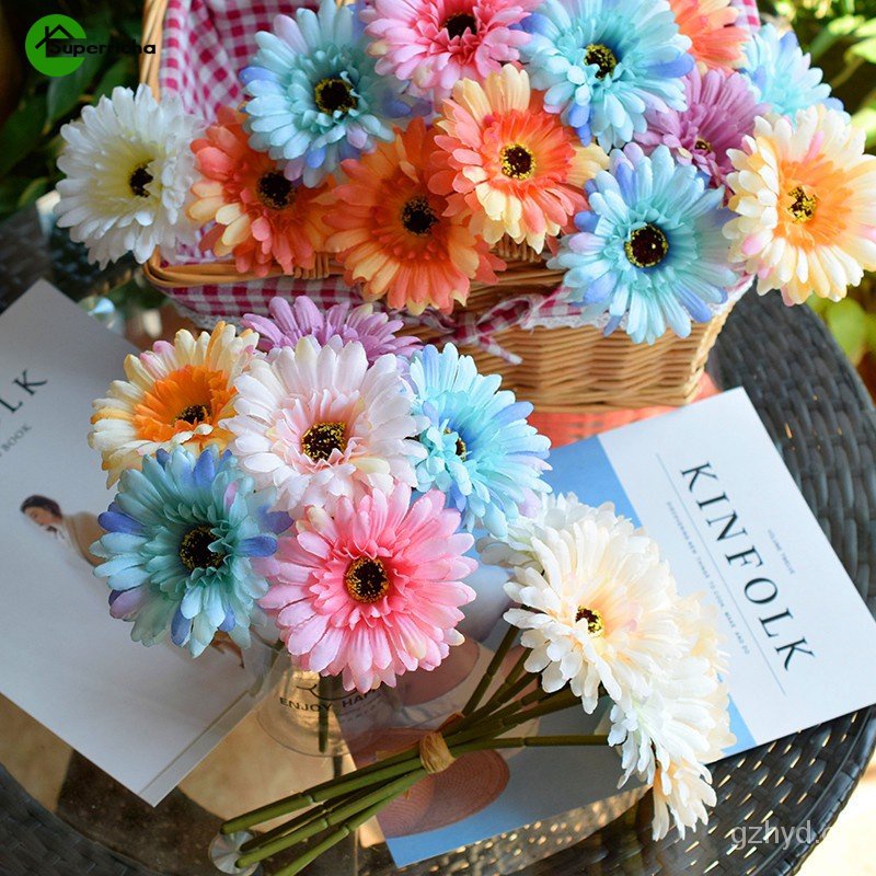 ❤1 pieza Gerbera Artificial decorativa flor decoración del hogar/DIY tela  de seda Artificiales flor falsa girasol/ para oficina, Hotel, casa boda  navidad Festival fiesta DIY casa mesa decoración hogar flor arreglo  decoraciones