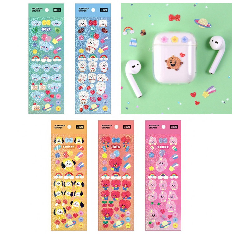 KPOP BTS BT21 De Dibujos Animados Transparente Pegatina DIY Cuaderno Taza  Impermeable Pegatinas De Pared Cinta Decoración | Shopee Chile