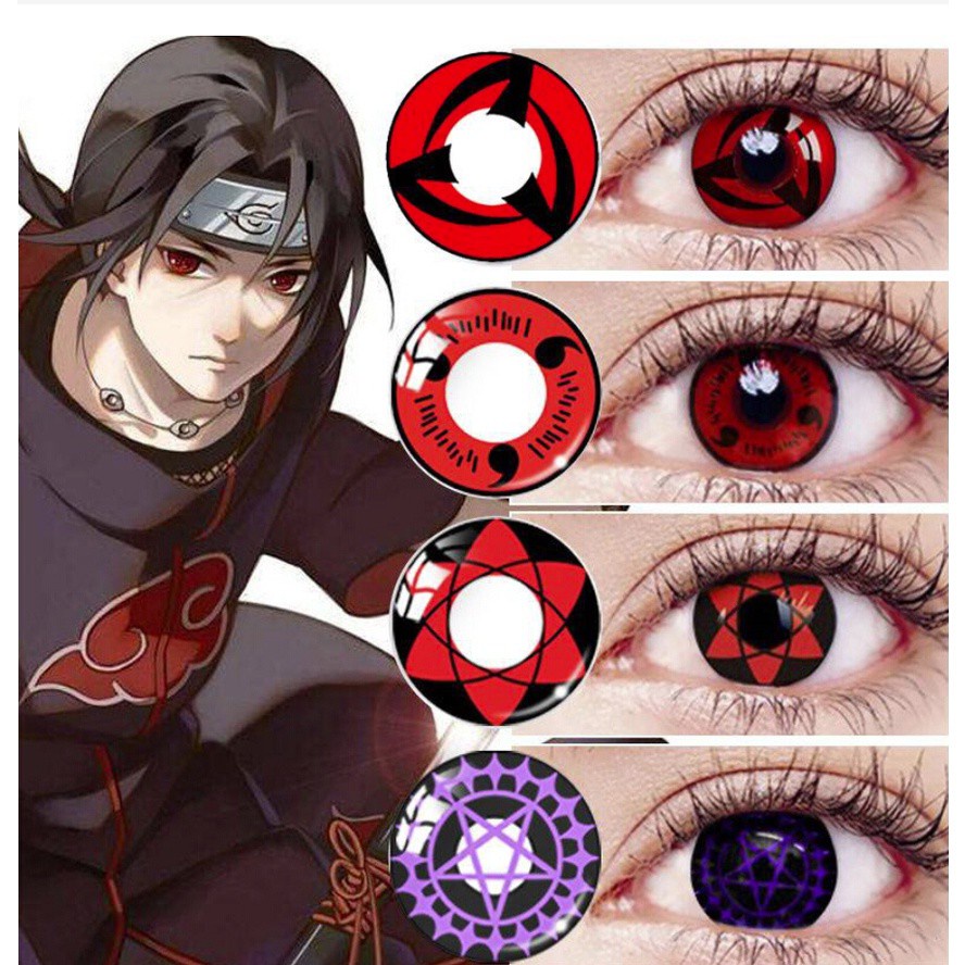 Sofirn Cosplay Anime Mangekyou Itachi Sharingan Lentes De Contacto Para El Ojo Kakashi Sasuke